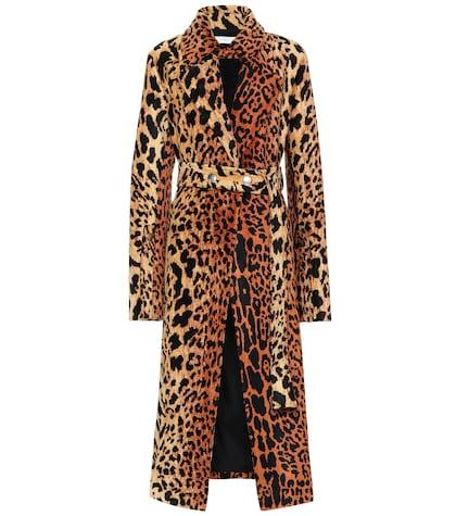 Oscar De La Renta Leopard-print Silk-blend Coat