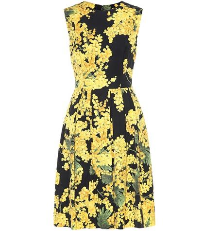 Carolina Herrera Sleeveless Cotton-blend Dress