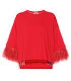 Acne Studios Feather-trimmed Cotton Top