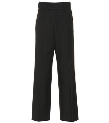 Off-white High-waisted Wide-leg Pants