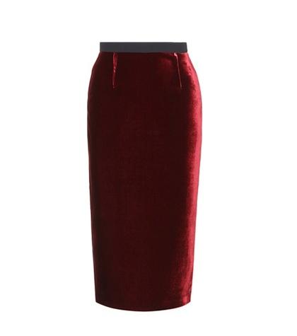 Roland Mouret Exclusive To Mytheresa.com – Arreton Velvet And Crêpe Skirt