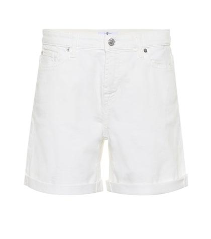 7 For All Mankind Mid-rise Cotton Twill Shorts