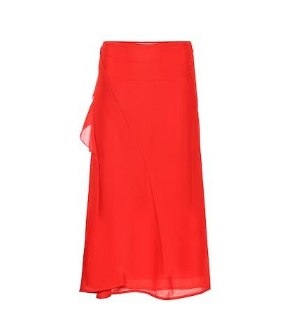 Victoria Beckham Silk Midi Skirt