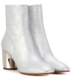 Jil Sander Metallic Leather Ankle Boots