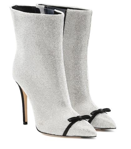 Stuart Weitzman Crystal-embellished Ankle Boots