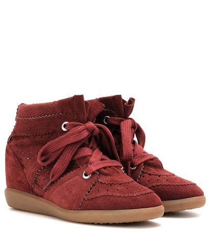 Isabel Marant Étoile Bobby Concealed Wedge Suede Sneakers