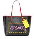 Versace Logo Leather Tote