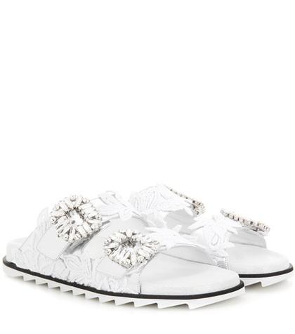 N21 Slidy Viv Leather Slip-on Sandals
