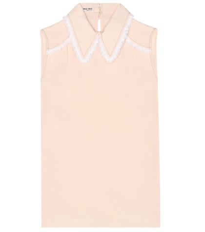 Miu Miu Silk Sleeveless Top
