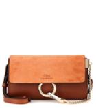 Gianvito Rossi Faye Mini Leather And Suede Wallet Bag