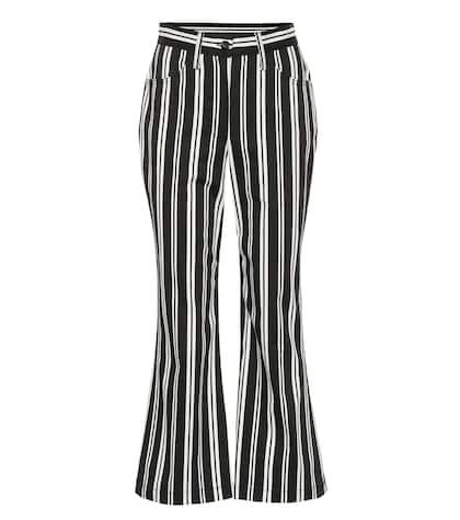Marc Jacobs Striped High-waisted Cropped Pants
