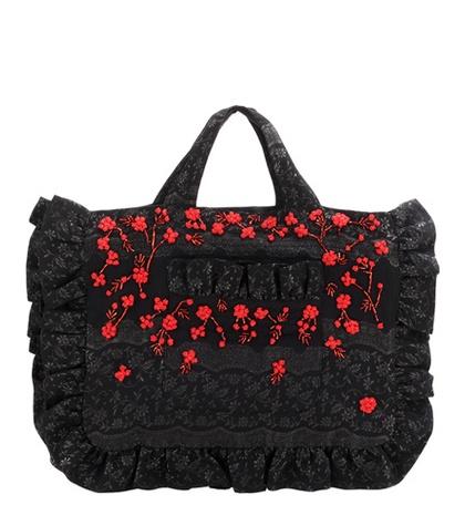 Ganni Auburn Embellished Jacquard Tote