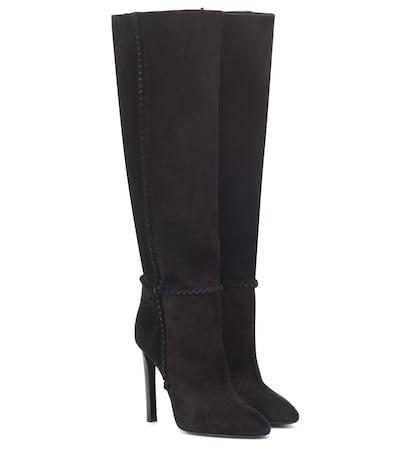 Saint Laurent Mica 105 Suede Knee-high Boots