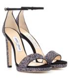 Jimmy Choo Misty 120 Glitter Sandals