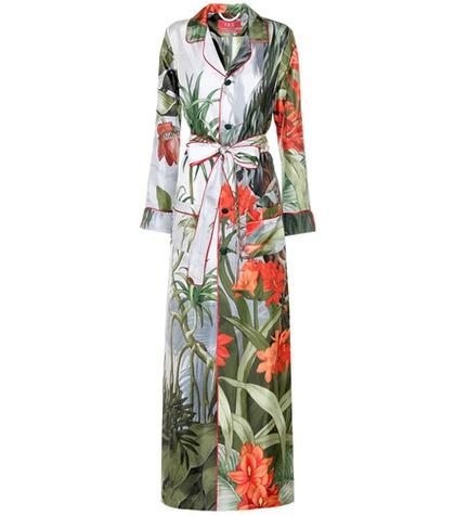 For Restless Sleepers Printed Silk Jacket