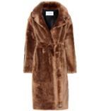 Common Leisure Love At 18 Striped Shearling Coat
