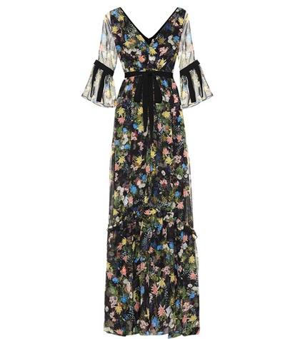 Erdem Petunia Floral-printed Dress