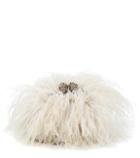 Alexander Mcqueen Ostrich Feather And Leather Clutch