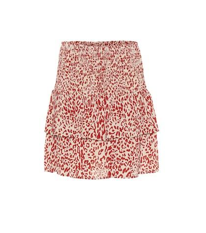 Baum Und Pferdgarten Saidah Printed Silk-blend Crêpe Miniskirt