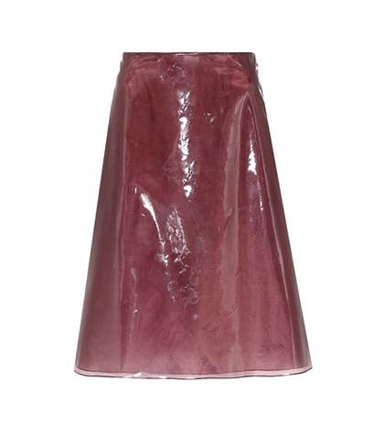Jil Sander A-line Vinyl Midi Skirt