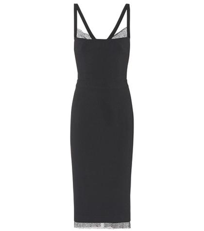 Rebecca Vallance Demoiselles Lace-trimmed Crêpe Dress