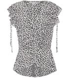 Veronica Beard Floral-printed Silk Top