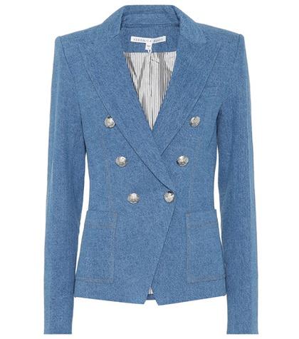 Valentino Dickey Double-breasted Denim Blazer