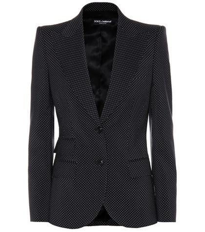 Dolce & Gabbana Polka-dot Wool Blazer