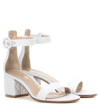 Gianvito Rossi Versilia Driver Mid Quilted Leather Sandals