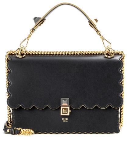 Fendi Kan I Leather Shoulder Bag