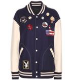 Marc Jacobs Embellished Wool-blend Bomber Jacket