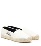 Prada Embroidered Cotton Espadrilles