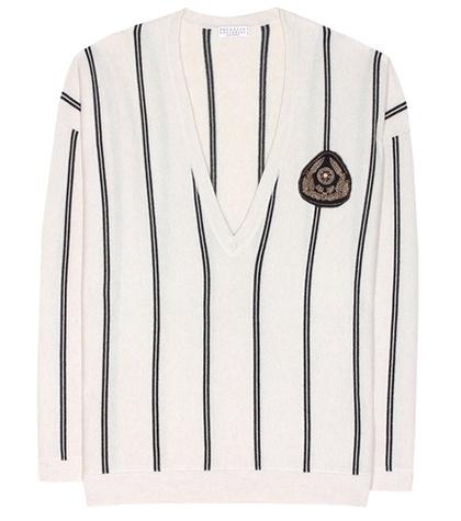 Alessandra Rich Appliquéd Cashmere Sweater