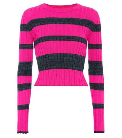 A.p.c. Striped Wool-blend Top