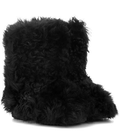 Saint Laurent Shearling Ankle Boots