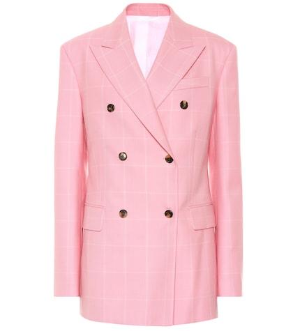 Calvin Klein 205w39nyc Checked Double-breasted Wool Blazer