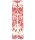 Current/elliott Printed Silk Trousers