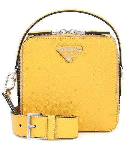 Prada Brique Leather Mini Crossbody Bag