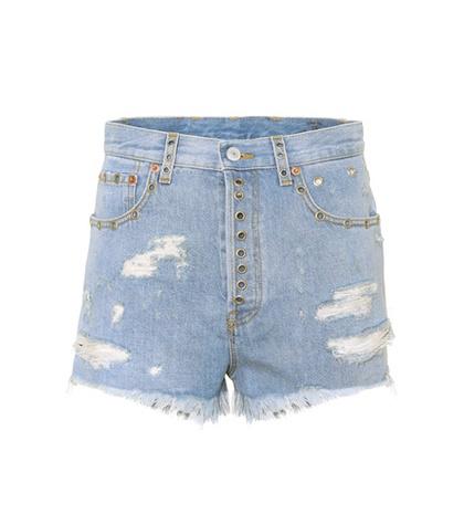 Gucci High-waisted Denim Shorts