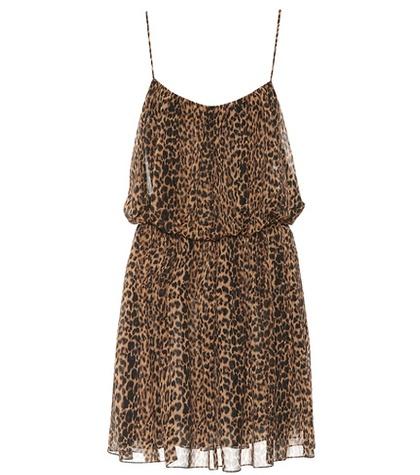 Saint Laurent Leopard-printed Silk Dress