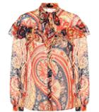 Alexander Mcqueen Printed Silk-blend Blouse