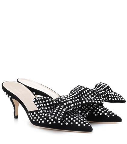Magda Butrym China Embellished Suede Mules