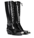 Calvin Klein 205w39nyc Western Faye Leather Lace-up Boots