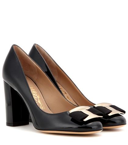 Salvatore Ferragamo Ninna 85 Patent Leather Pumps