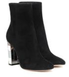 Gianvito Rossi Disco Heel 100 Suede Ankle Boots