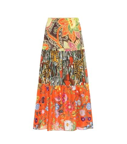 Gucci Printed Cotton Midi Skirt
