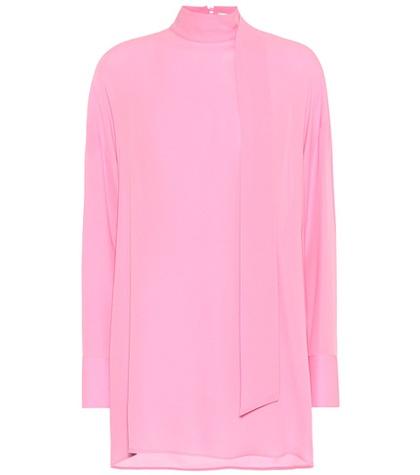 Valentino Mockneck Silk Blouse