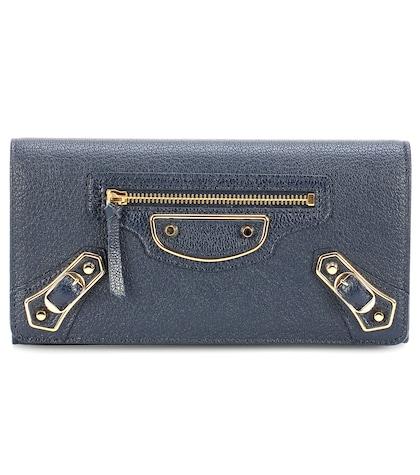Miu Miu Metallic Edge Money Flap Leather Wallet