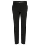 Salvatore Ferragamo Leather-trimmed Jersey Pants