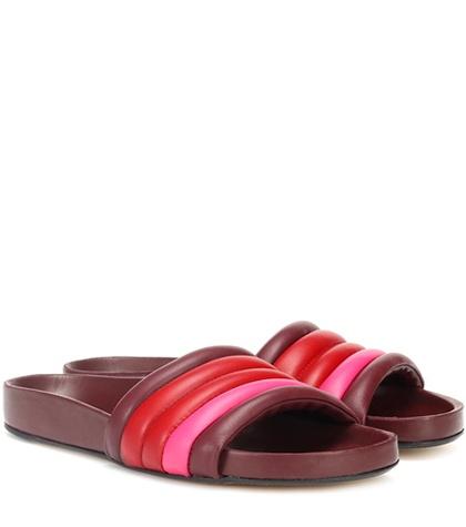 Isabel Marant Hellea Quilted Leather Slides
